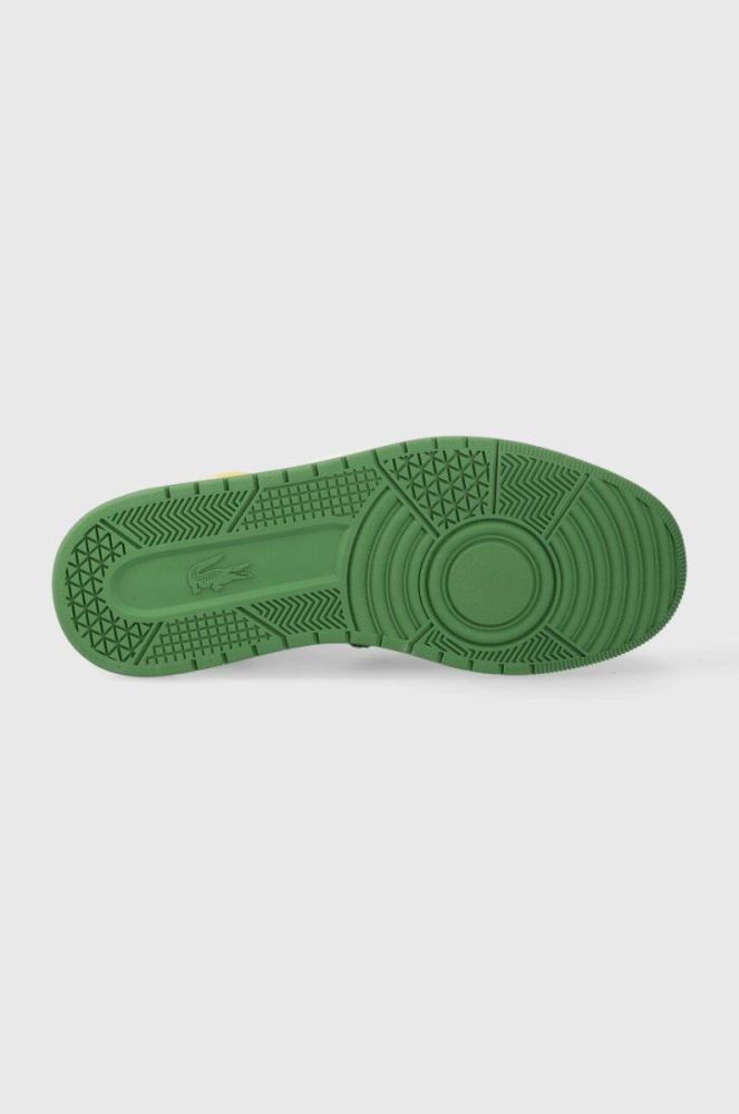 Шкіряні кросівки Lacoste L001 Leather Colorblock High-Top колір зелений 45SMA0027 фото 5