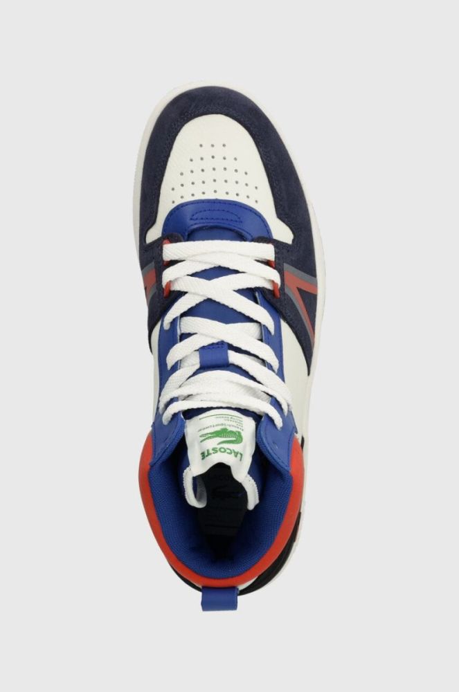 Шкіряні кросівки Lacoste L001 Leather Colorblock High-Top 45SMA0027 колір барвистий фото 4