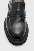 Шкіряні туфлі AllSaints Vinni чоловічі колір чорний MF534Z