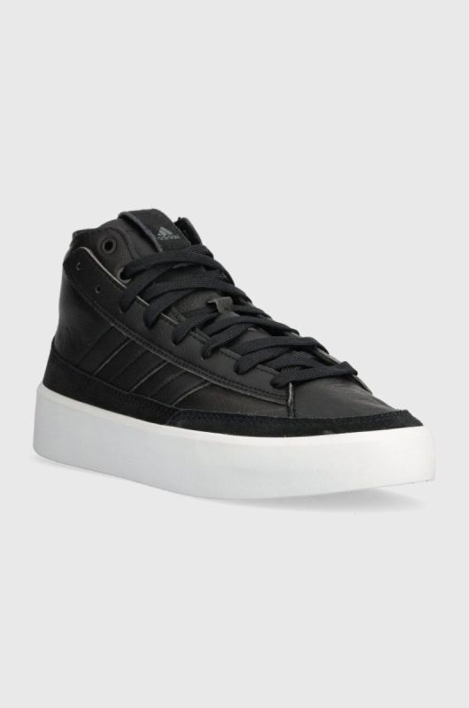 Шкіряні кеди adidas колір чорний фото 2