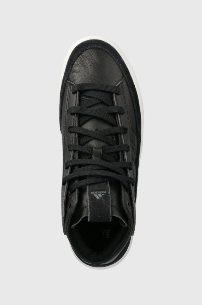 Шкіряні кеди adidas колір чорний фото 4