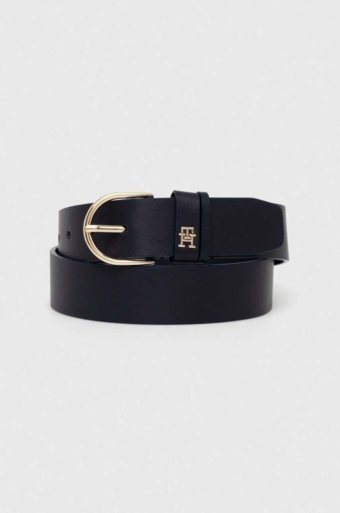 Шкіряний ремінь Tommy Hilfiger жіночий колір синій (3278539)