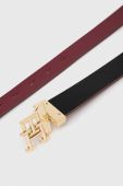 Двосторонній шкіряний ремінь Tommy Hilfiger жіночий колір бордовий