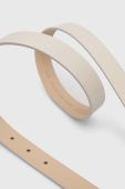 Шкіряний ремінь BOSS жіночий колір бежевий