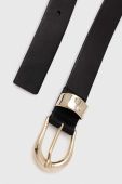 Шкіряний ремінь BOSS жіночий колір чорний (3376789)