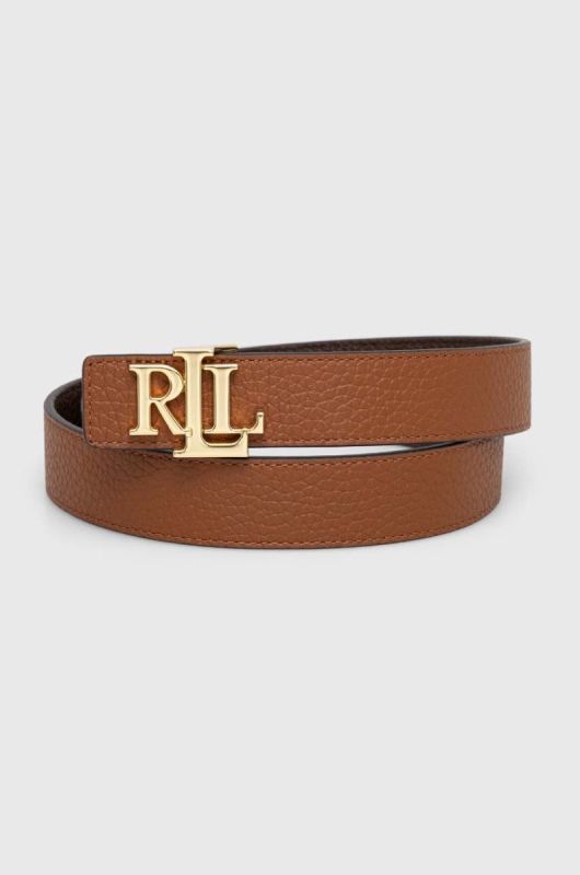 Двосторонній шкіряний ремінь Lauren Ralph Lauren жіночий колір коричневий (3299313)