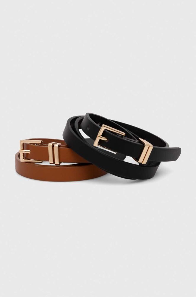 Ремінь Aldo HALERIEL 2-pack жіночий колір чорний HALERIEL.970