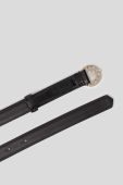 Шкіряний ремінь Karl Lagerfeld жіночий колір чорний (3348658)