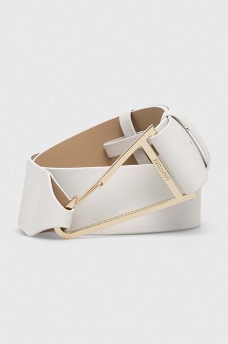 Шкіряний ремінь Patrizia Pepe жіночий колір білий (3376838)