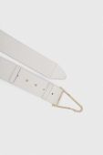 Шкіряний ремінь Patrizia Pepe жіночий колір білий (3376838)
