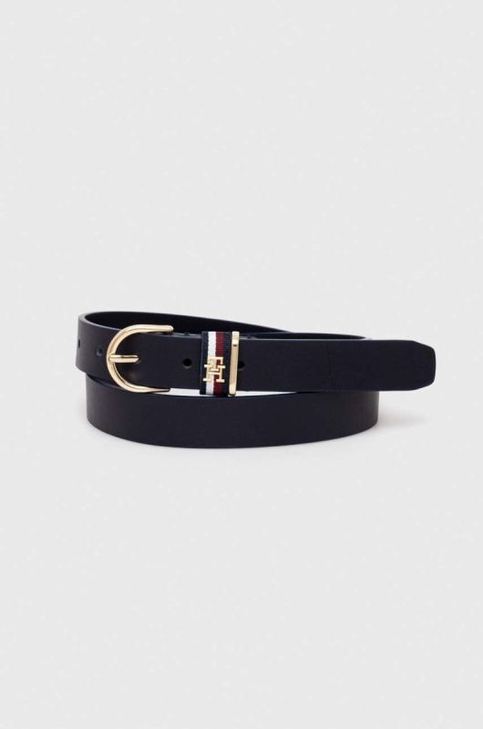 Шкіряний ремінь Tommy Hilfiger жіночий колір синій (3507579)