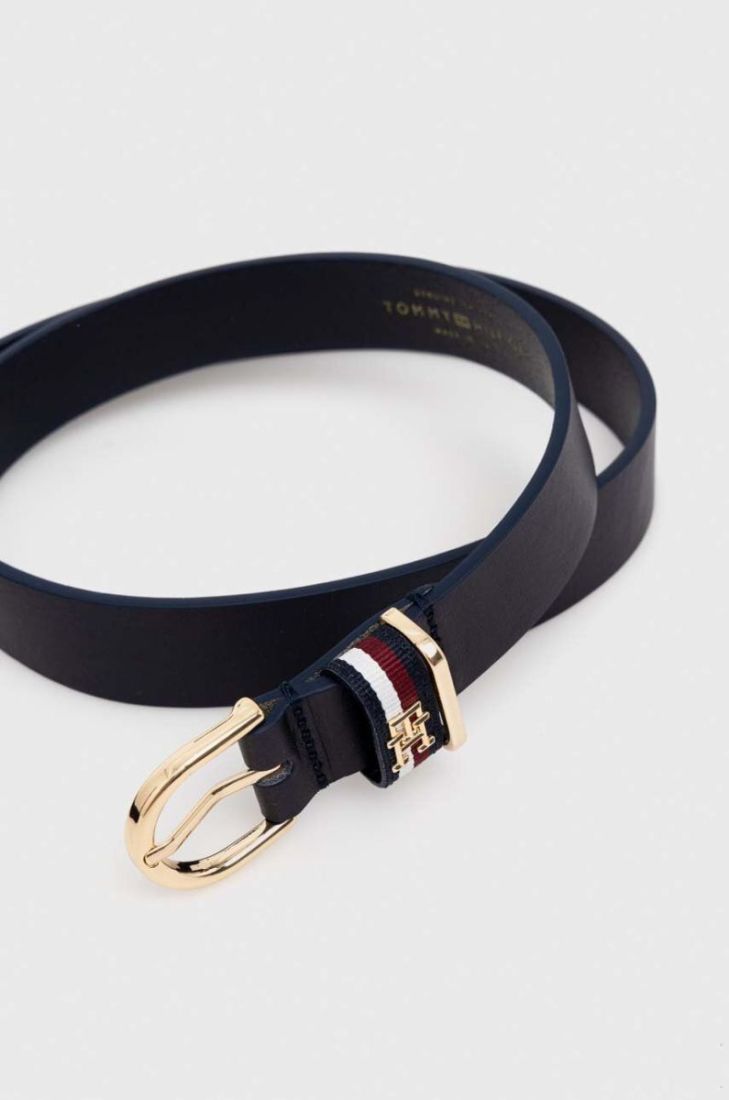 Шкіряний ремінь Tommy Hilfiger жіночий колір синій (3507579)