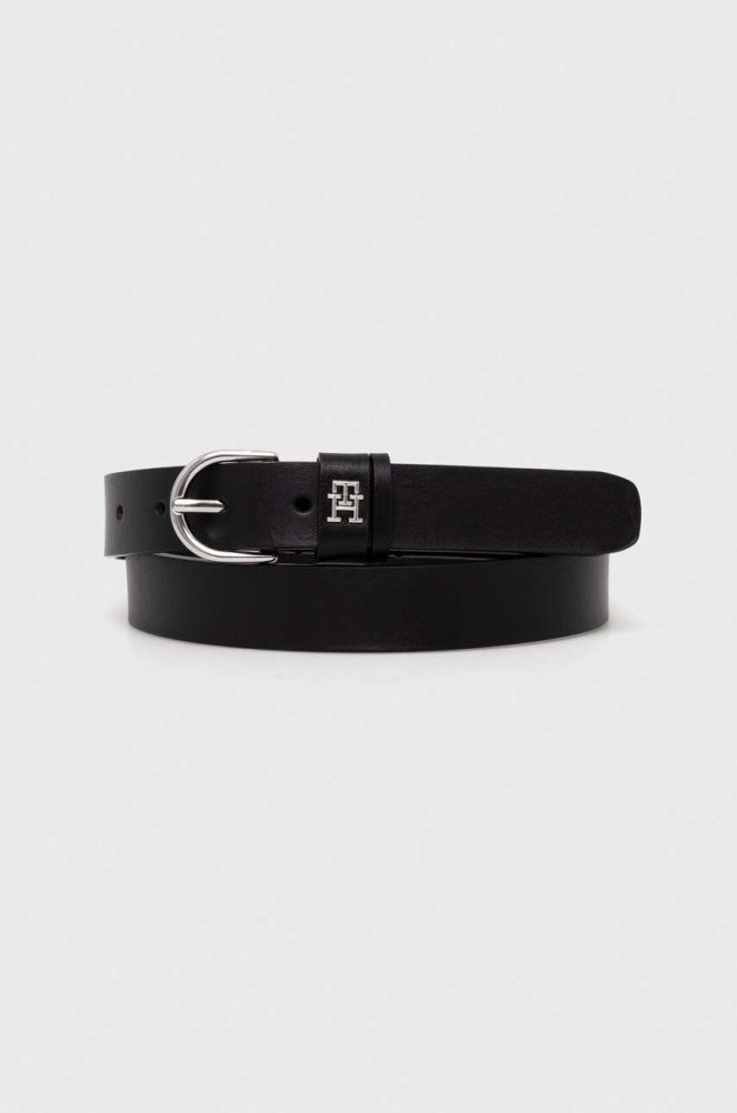 Шкіряний ремінь Tommy Hilfiger жіночий колір чорний (3507599)