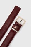 Шкіряний ремінь Tommy Hilfiger жіночий колір бордовий (3462950)
