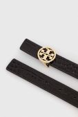 Шкіряний ремінь Tory Burch жіночий колір коричневий