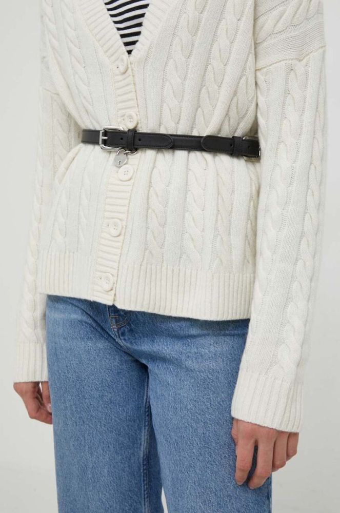 Шкіряний ремінь Lauren Ralph Lauren жіночий колір чорний (3504300) фото 3