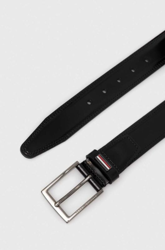Шкіряний ремінь Tommy Hilfiger чоловічий колір чорний (3269124) фото 2