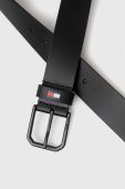 Шкіряний ремінь Tommy Jeans чоловічий колір чорний (3250394)
