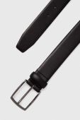 Шкіряний ремінь BOSS чоловічий колір чорний (3376853)