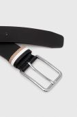 Шкіряний ремінь BOSS чоловічий колір чорний (3351627)