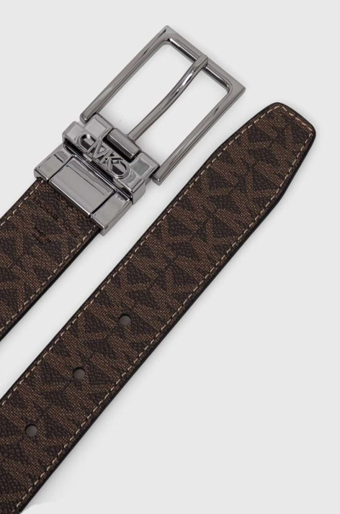 Двосторонній ремінь Michael Kors чоловічий колір коричневий фото 3
