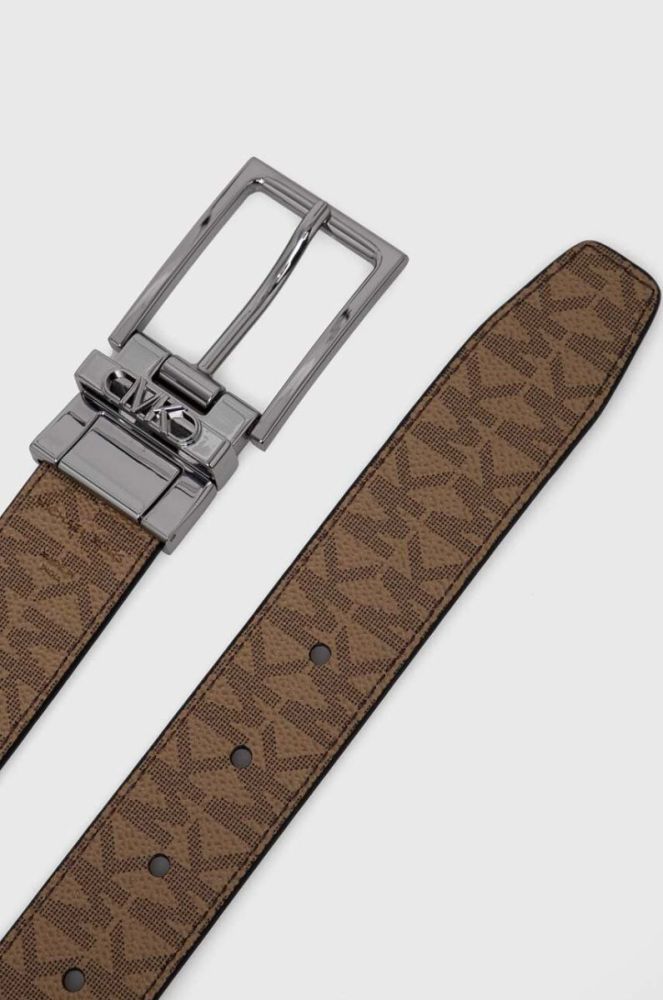 Двосторонній ремінь Michael Kors чоловічий колір чорний фото 3