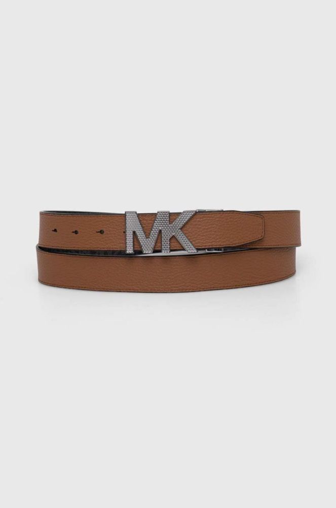 Двосторонній шкіряний ремінь Michael Kors чоловічий колір чорний (3467157) фото 2