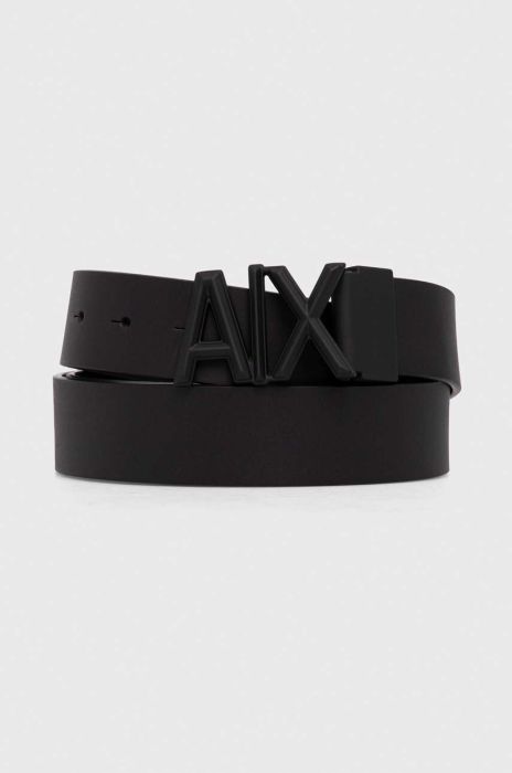 Шкіряний ремінь Armani Exchange чоловічий колір чорний (3348665)