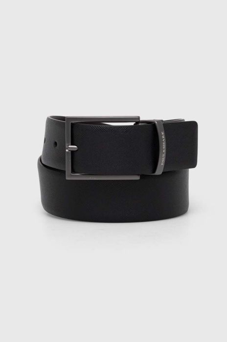 Шкіряний ремінь Paul&Shark чоловічий колір чорний