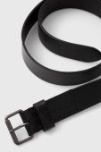 Шкіряний ремінь AllSaints чоловічий колір чорний (3686512)
