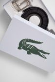 Шкіряний ремінь зі змінними клямрами Lacoste колір чорний