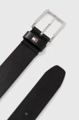 Шкіряний ремінь Tommy Hilfiger чоловічий колір чорний (3512200)