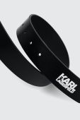 Двосторонній шкіряний ремінь Karl Lagerfeld чоловічий колір чорний (3512326)