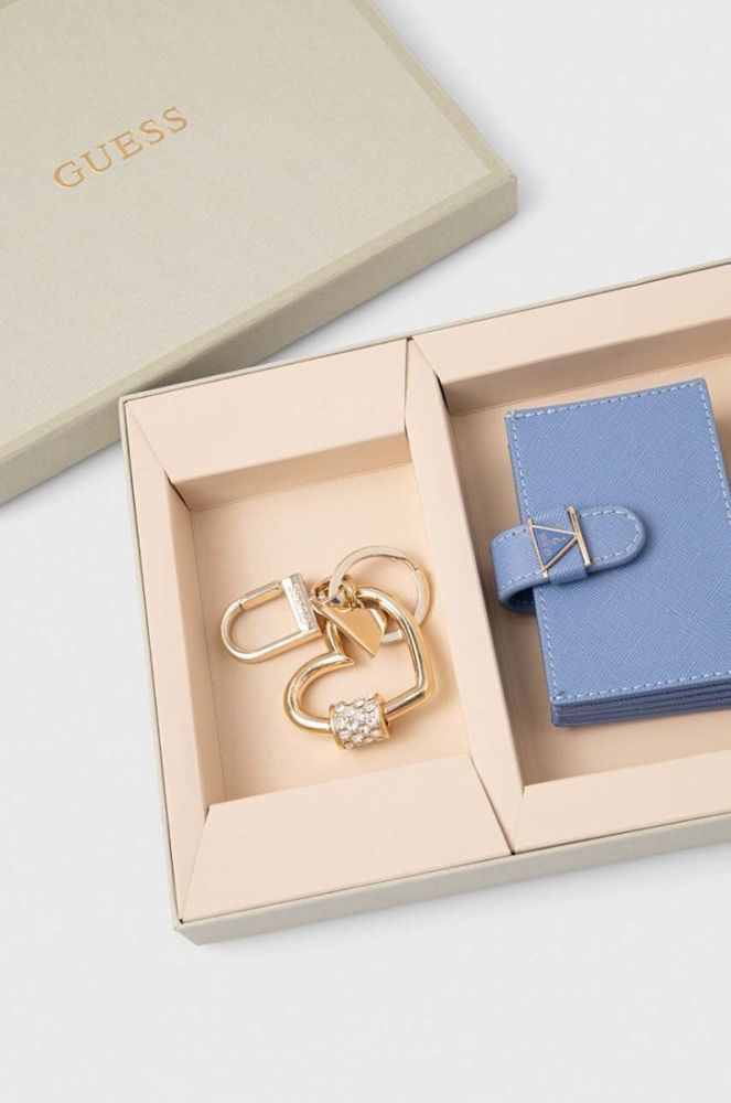 Чохол на банківські карти Guess колір блакитний фото 4