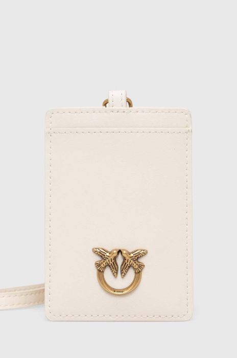 Шкіряний чохол на банківські карти Pinko колір білий (3430431)