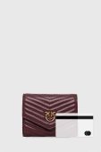 Шкіряний гаманець Pinko жіночий колір бордовий (3425384)