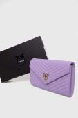 Шкіряний гаманець Pinko жіночий колір фіолетовий (3425387)