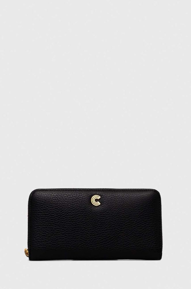Шкіряний гаманець Coccinelle жіночий колір чорний (3373002)