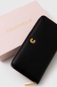 Шкіряний гаманець Coccinelle жіночий колір чорний (3373002)