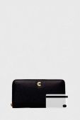 Шкіряний гаманець Coccinelle жіночий колір чорний (3373002)
