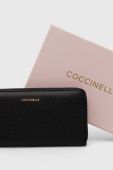 Шкіряний гаманець Coccinelle жіночий колір чорний (3376862)