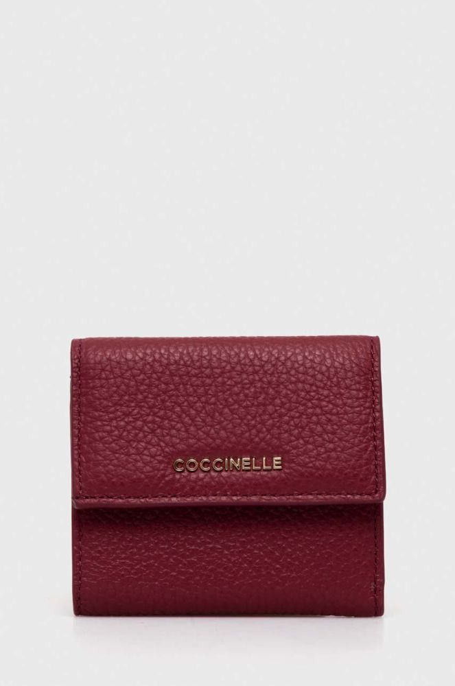 Шкіряний гаманець Coccinelle жіночий колір рожевий (3373009)