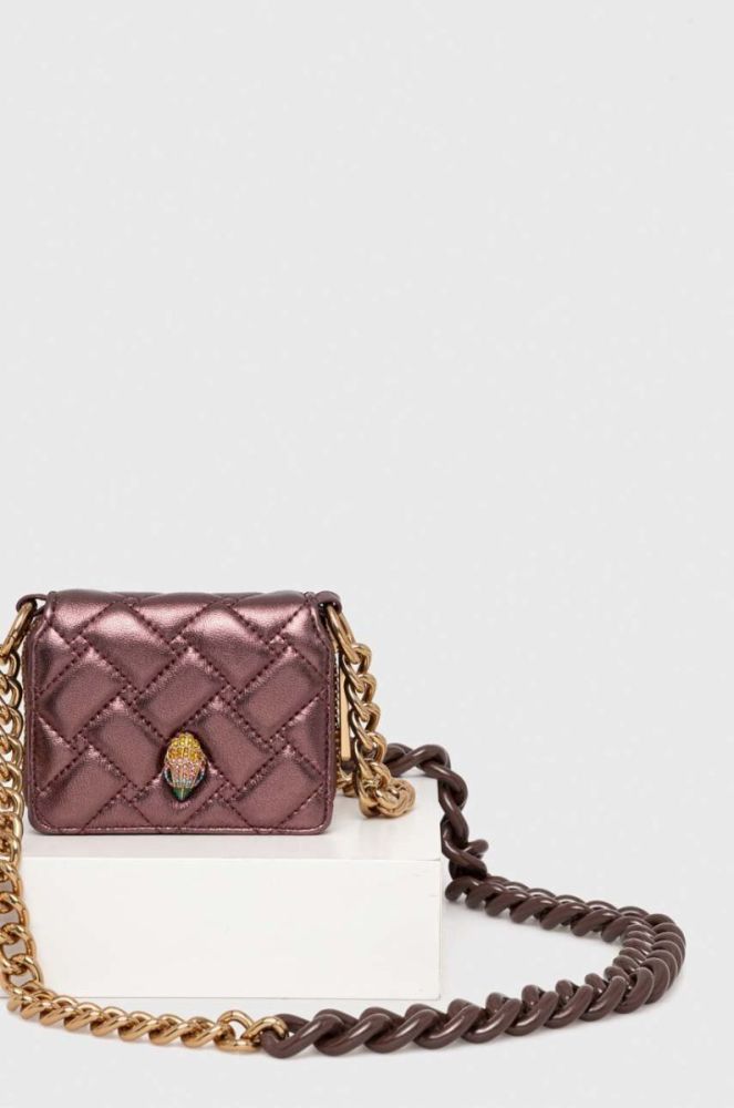 Шкіряний гаманець Kurt Geiger London колір коричневий фото 3