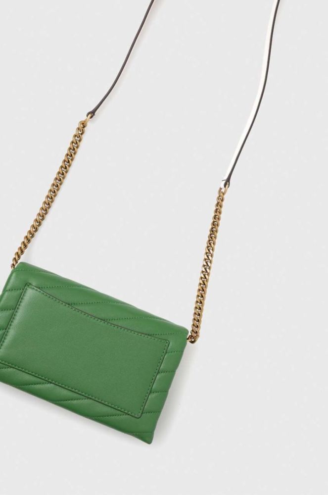 Шкіряна сумочка Tory Burch колір зелений (3278462) фото 3