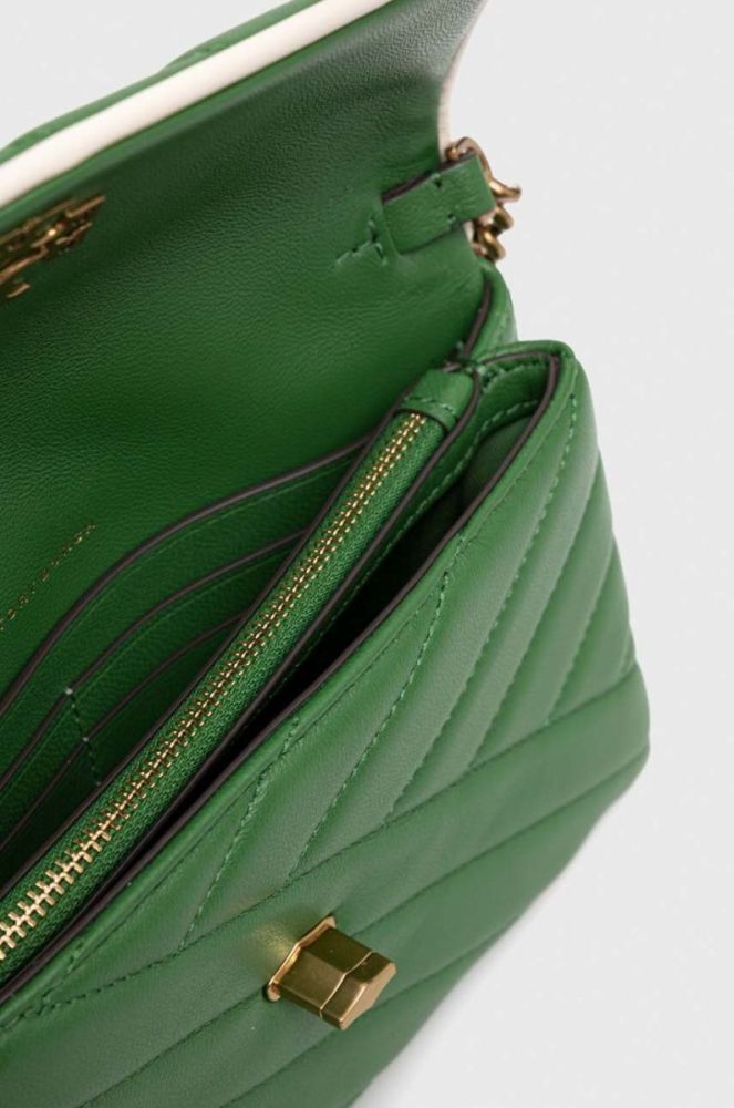 Шкіряна сумочка Tory Burch колір зелений (3278462) фото 5