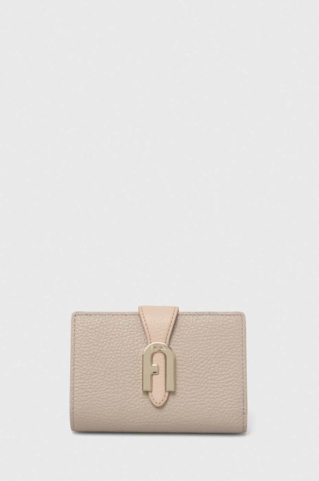 Шкіряний гаманець Furla жіночий колір бежевий (3306013)