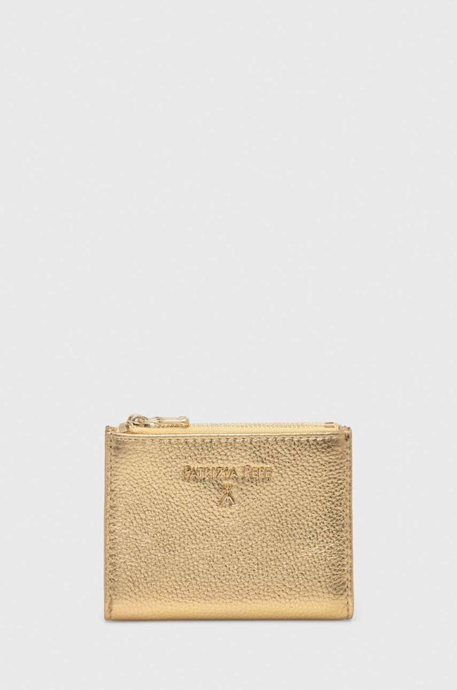 Шкіряний гаманець Patrizia Pepe жіночий колір золотий (3379530)