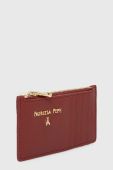 Шкіряний гаманець Patrizia Pepe жіночий колір бордовий (3379533)
