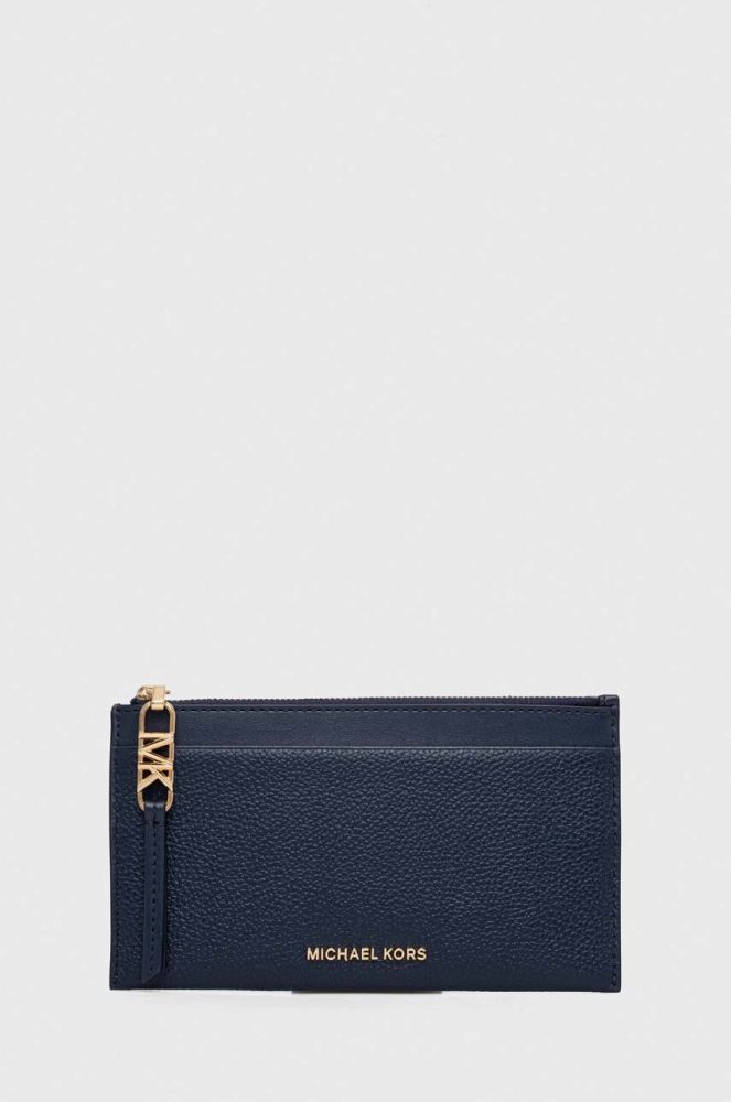 Шкіряний гаманець MICHAEL Michael Kors жіночий колір синій (3386173)
