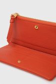 Шкіряний гаманець Coccinelle жіночий колір помаранчевий (3538207)